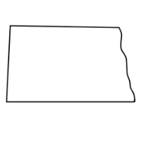 North Dakota state outline